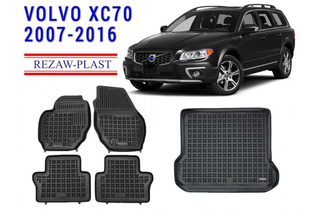 Rezaw Plast Auto Liners Set in Black for Volvo XC70 20072016 Custom